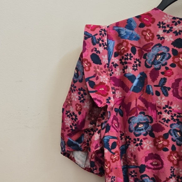 FARM Rio Vibrant Pink and Blue Floral Jumpsuit Size XL - Picture 6 of 7